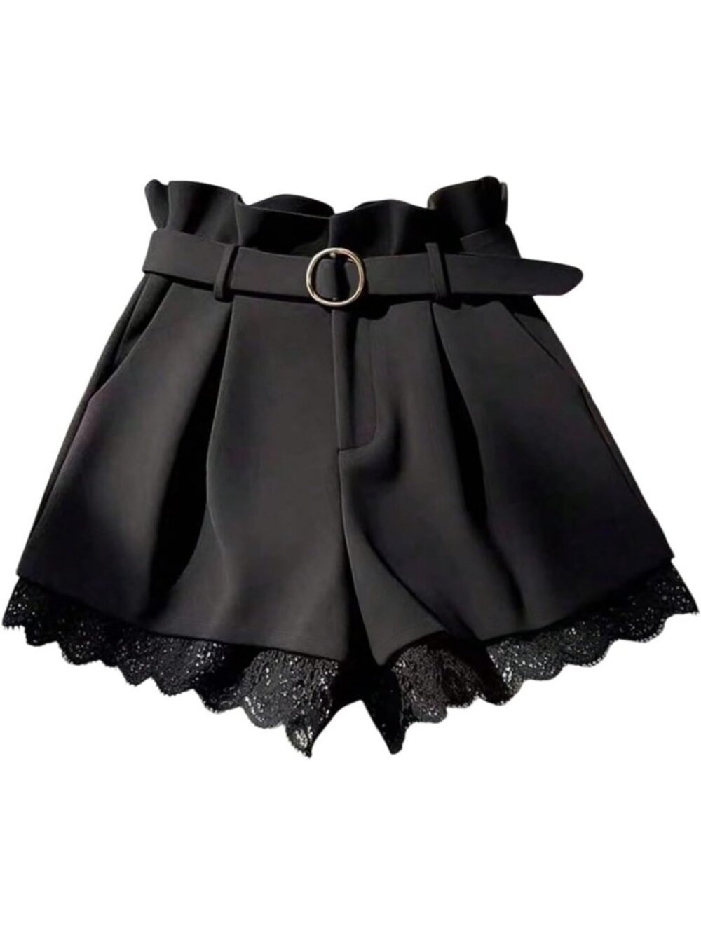 Lace High Waisted Dressy Shorts for Women with Pockets - Chic Summer Style